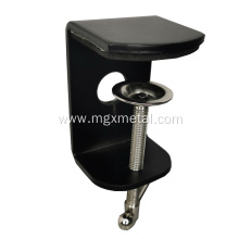 Powder Coated Metal Table Clamp With Adjustable Screw